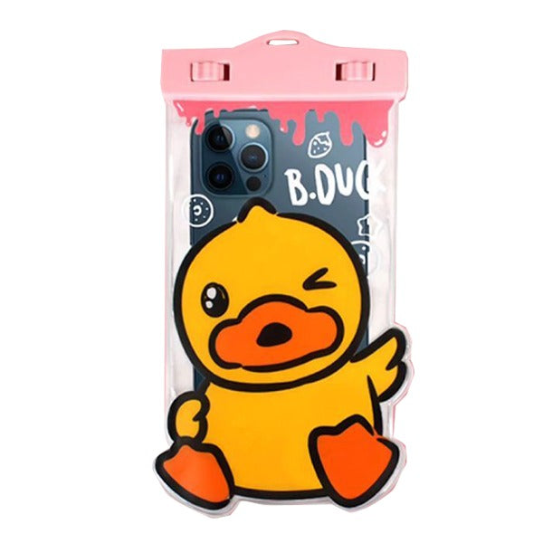 Swimming With B Duck WaterProof Case For Phone | Pink Swimming With B Duck WaterProof Case For Phone | Pink